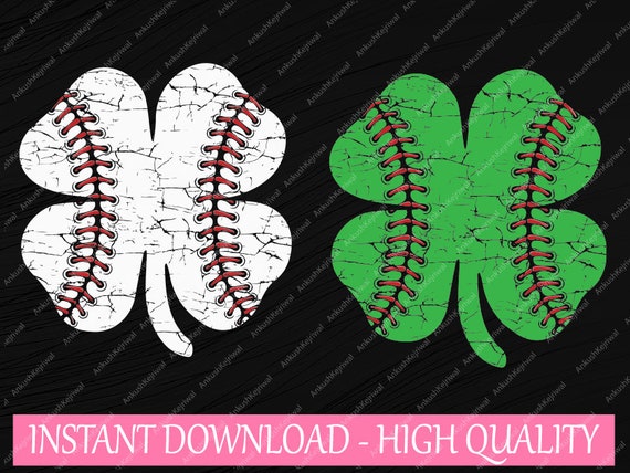 Shamrock Baseball St Patricks Day PNG, Sport Lover (Digital Download)