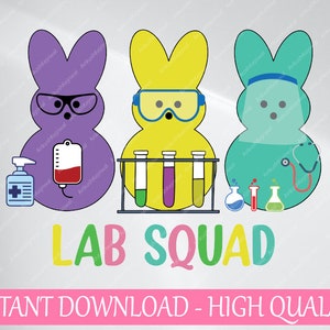 Lab Squad Bunnies svg, Lab Team Tech Laborantin Ostern svg, Ostertag Png, digitaler Download