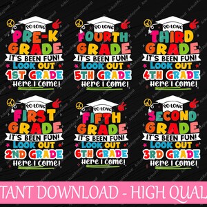 Laatste dag van de 5e klas afstuderen afgestudeerde jongens meisjes Svg, kijk uit rang hier kom ik Svg, laatste dag van school Png, digitale download