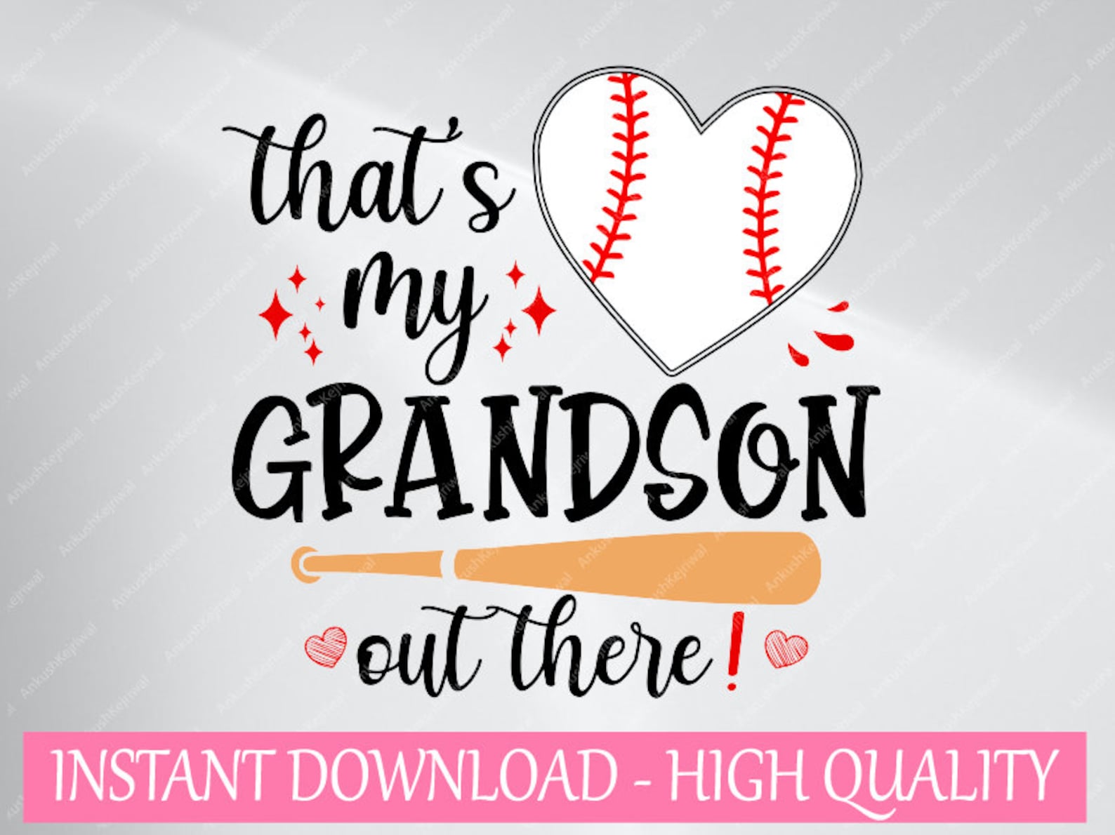 That's My Grandson Out There Svg, Baseball Grandma Svg, Mother's Day ...