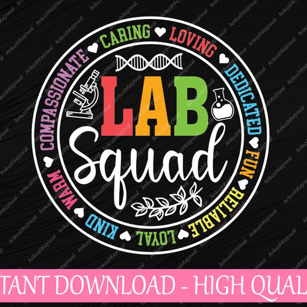 Lab Squad Funny Lab Week 2024 Svg, Medical Laboratory Technician Svg, Mother's Day Png, Digital Download