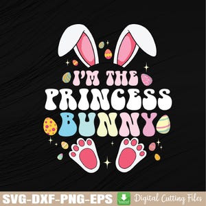 Ich bin der Hase SVG, süße Osterhasenohren PNG, Pastell Ei Hase Clipart, Ostertag Png, digitaler Download
