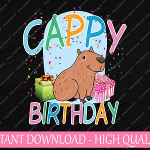 Capybara Birthday Party Capybaras Png, Funny Rodent Capybara Png, Capybara Is My Spirit Animal Png, Download digitale