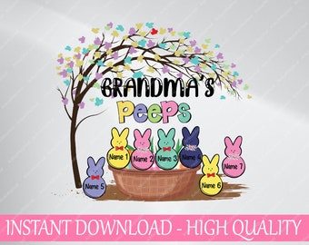 Personalized Easter Grandma Peeps Png,Grandma Peeps Easter Day,Custom Easter Png,Bunny Easter,Grandma Easter PNG,Digital Download
