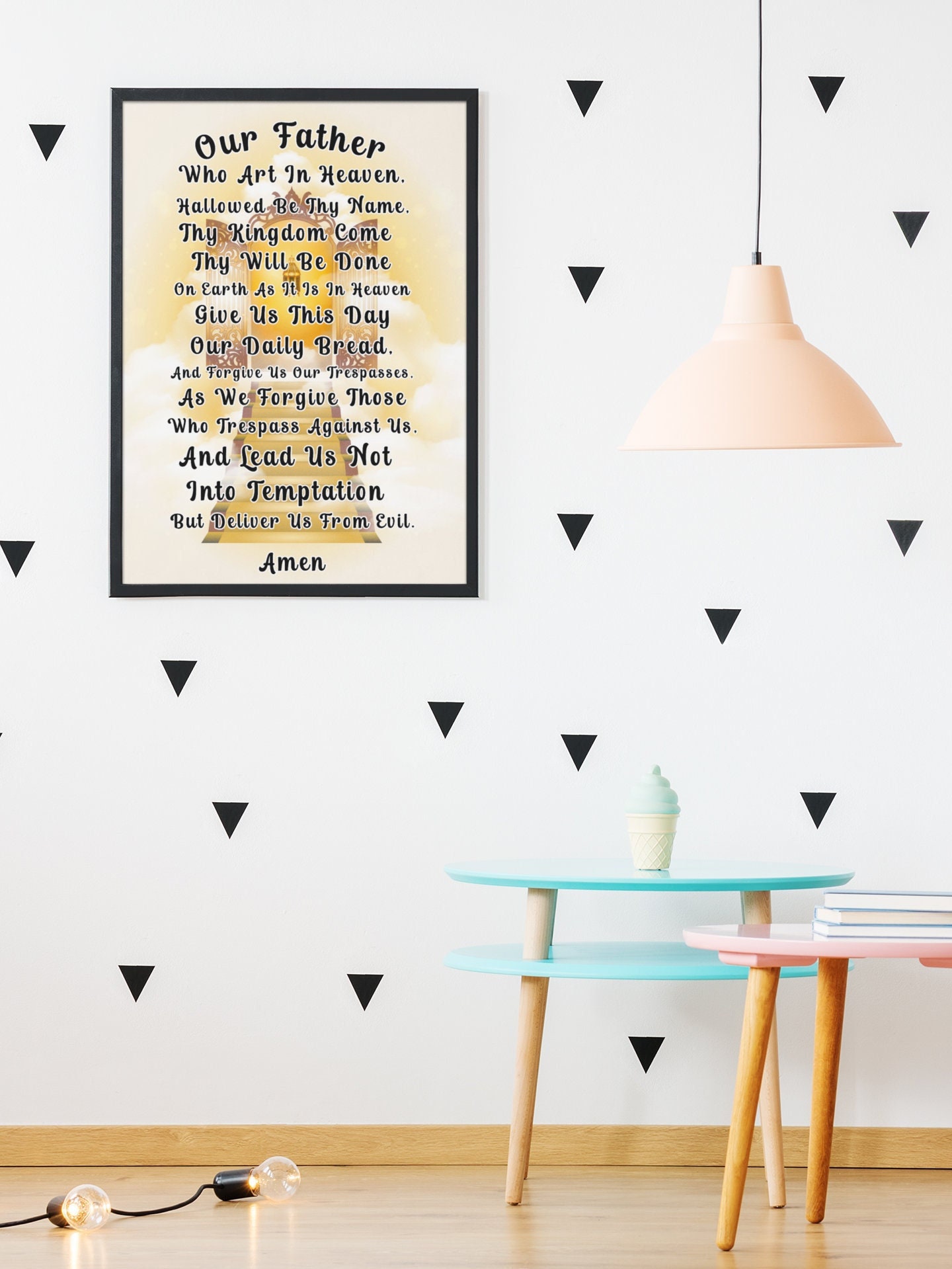 The Lord's Prayer Bible Verse Wall Art, Lord's Prayer Unframed Poster, Lord's Prayer Wall Art