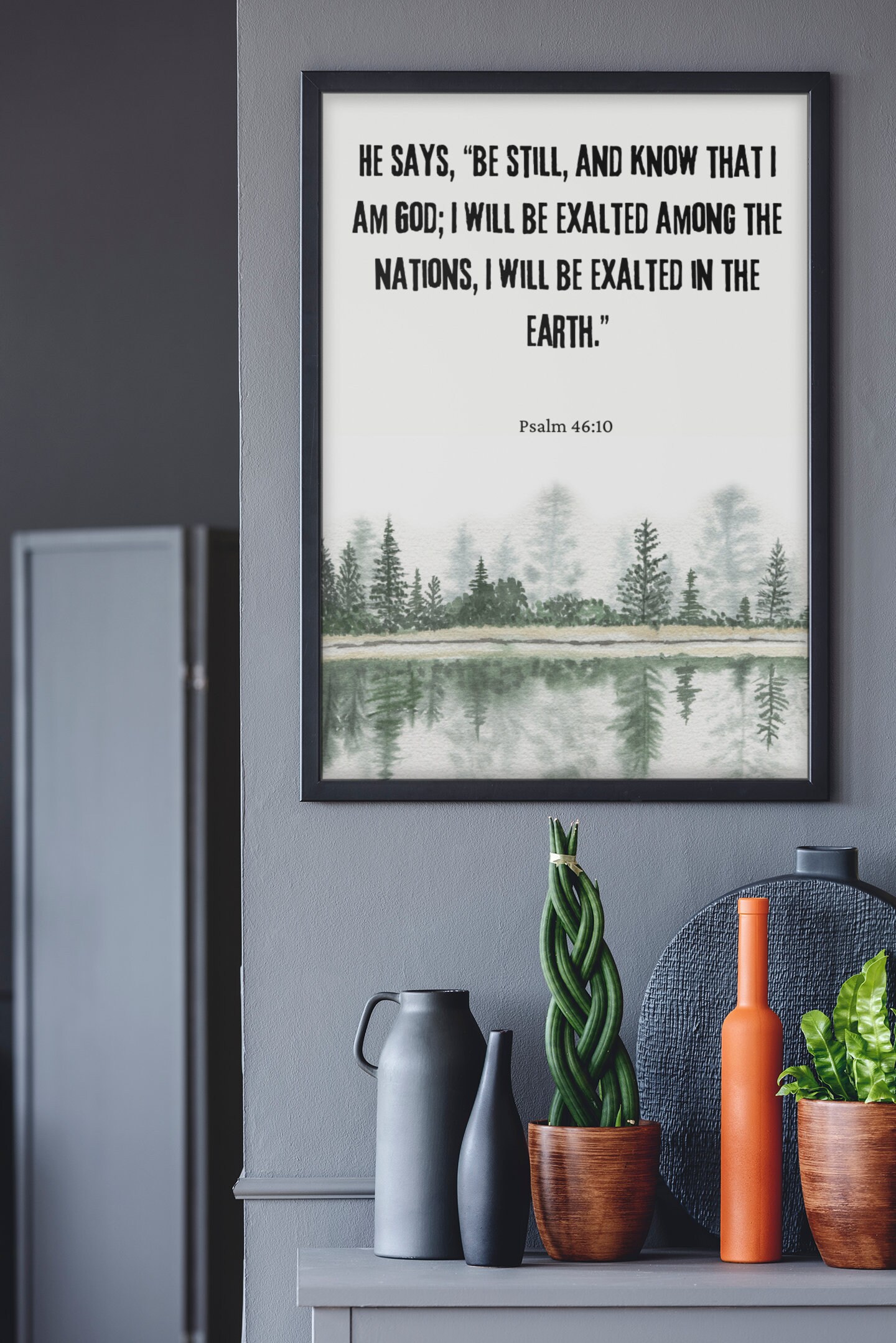 Psalm 46:10 Bible Verse Wall Art, Printable Christian Wall Art ...