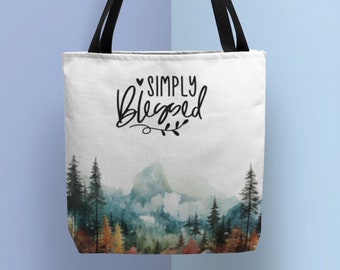 Simply Blessed Tote Bag: Inspirational Religious Gift