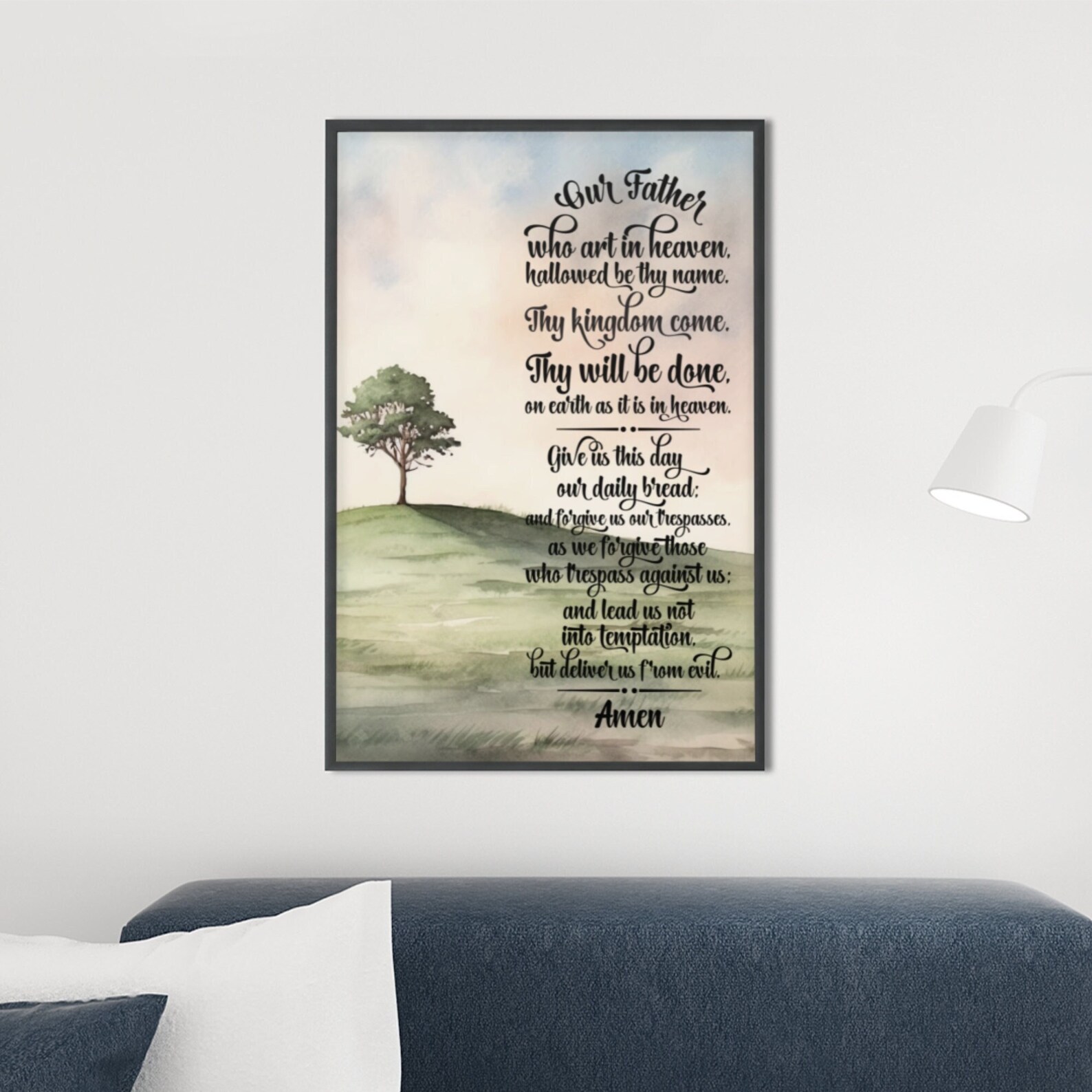 The Lord's Prayer Bible Verse Wall Art, Lord's Prayer Printable, Lord's