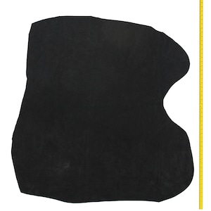 Black Suede Split Sides Cowhide Soft Genuine Real Leather First Quality Full Hide Leather for Crafting 3oz-4oz (1.3-1.4mm) 12 Square Feet