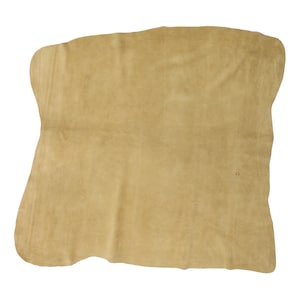Light Mustard Suede Split Sides Cowhide Soft Genuine Real Leather First Quality Full Hide Leather Crafting 3oz-4oz (1.3 mm) 12 Square Feet