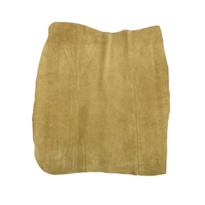 Light Mustard Suede Split Sides Cowhide Soft Genuine Real Leather First Quality Full Hide Leather Crafting 3oz-4oz (1.3 mm) 12.2 Square Feet