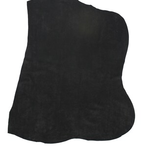 Black Suede Split Sides Cowhide Soft Genuine Real Leather First Quality Full Hide Leather for Crafting 3oz-4oz (1.3-1.4mm) 13 Square Feet