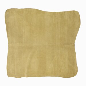Light Mustard Suede Split Sides Cowhide Soft Genuine Real Leather First Quality Full Hide Leather Crafting 3oz-4oz (1.3mm) 10.7 Square Feet