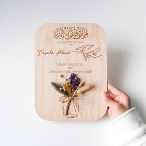 Abschluss Geschenk Bachelor Abitur Master, Islamisches Abschluss Geschenk, Abschluss Geschenk Muslime, Karte zum Abschluss, Bachelor Hijabi