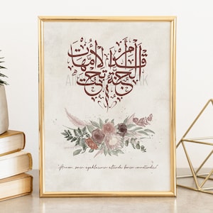 Anneye hediye Anneler günü Affiche turque Anne Hadith Paradise Islam Cadeau de la fête des mères Mère turque Islam Hadith Mama Calligraphie