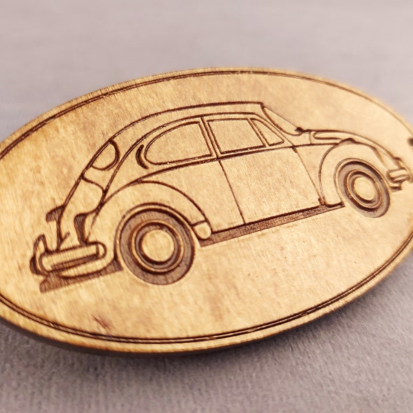 VW Käfer Schlüsselanhänger / Personalisiert mit eigenem Text oder Logo / Auto Schlüsselanhänger / Tolle Geschenkidee