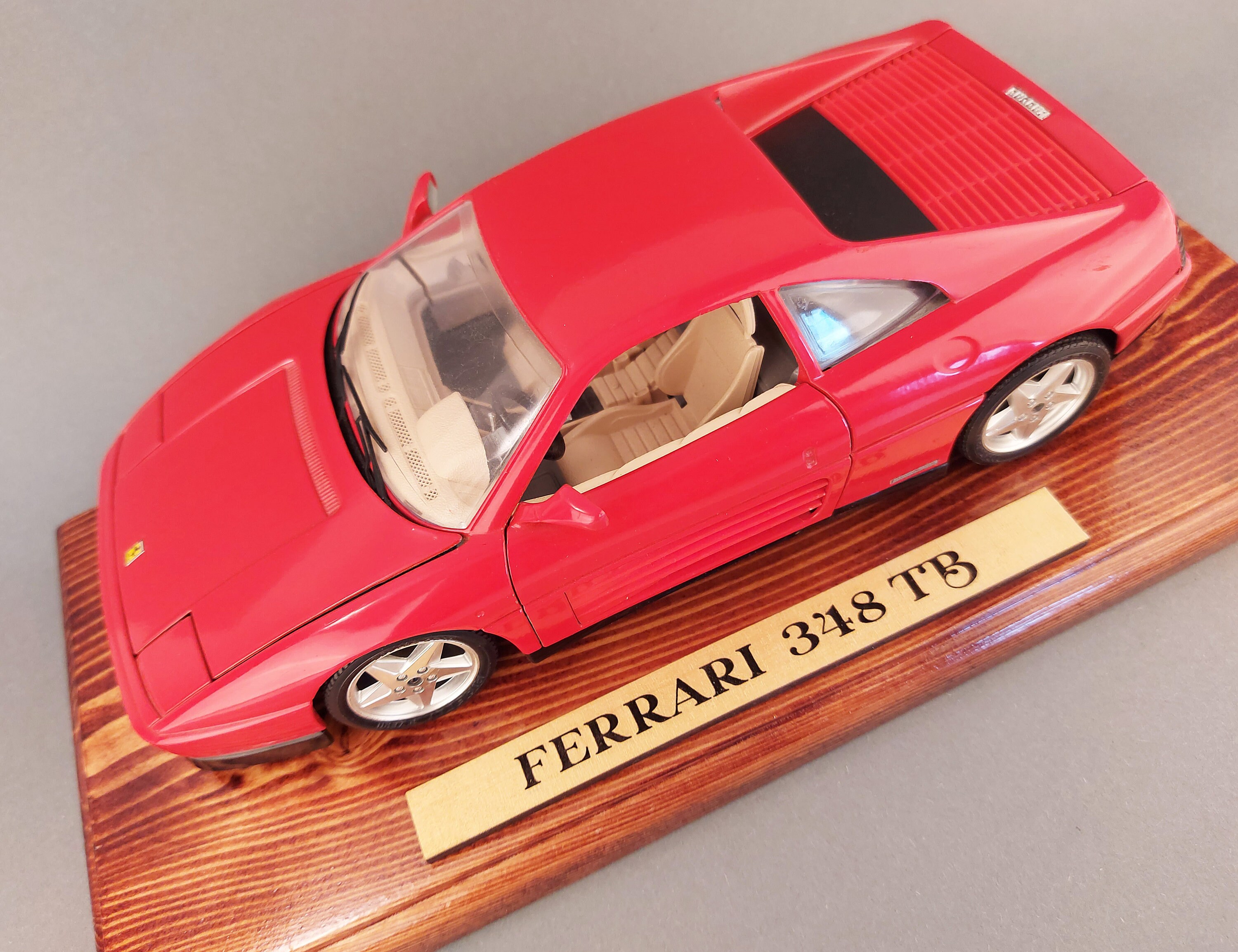 Wooden Base for Displaying Model Cars / Walnut Stain With a Etsy