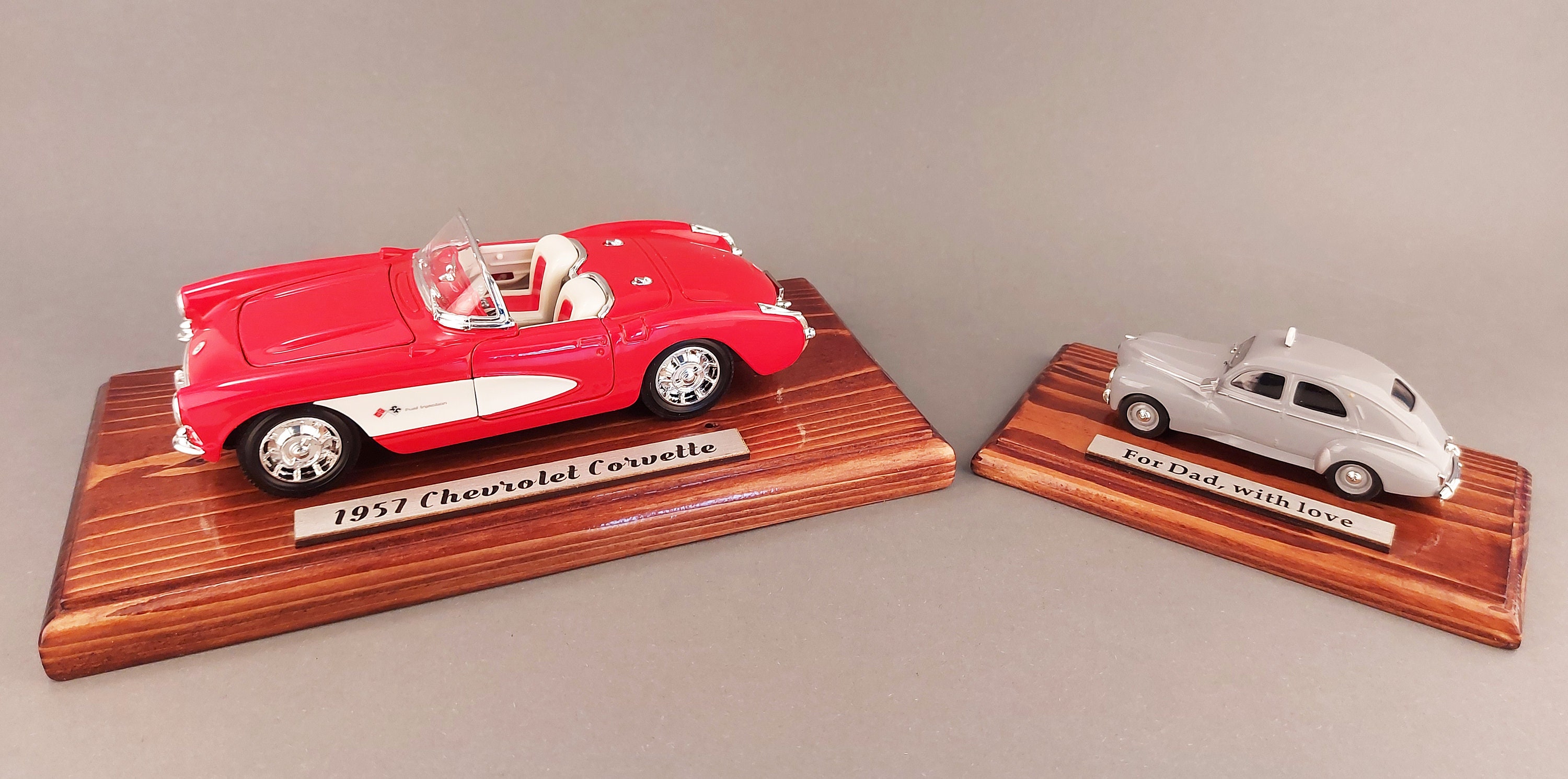 Wooden Base for Displaying Model Cars / Walnut Stain With a Etsy