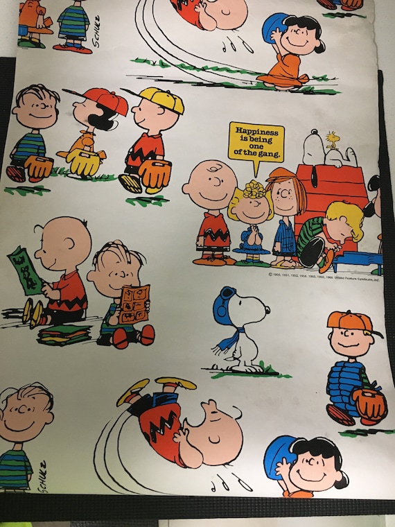 Vintage Peanuts 1960's Wallpaper - Etsy