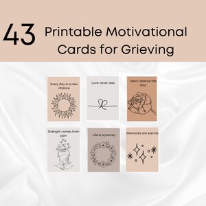 43 grief affirmation cards, emotional support, compassionate messages, personal use, Emotional solace, Condolence cards, Encouragement cards