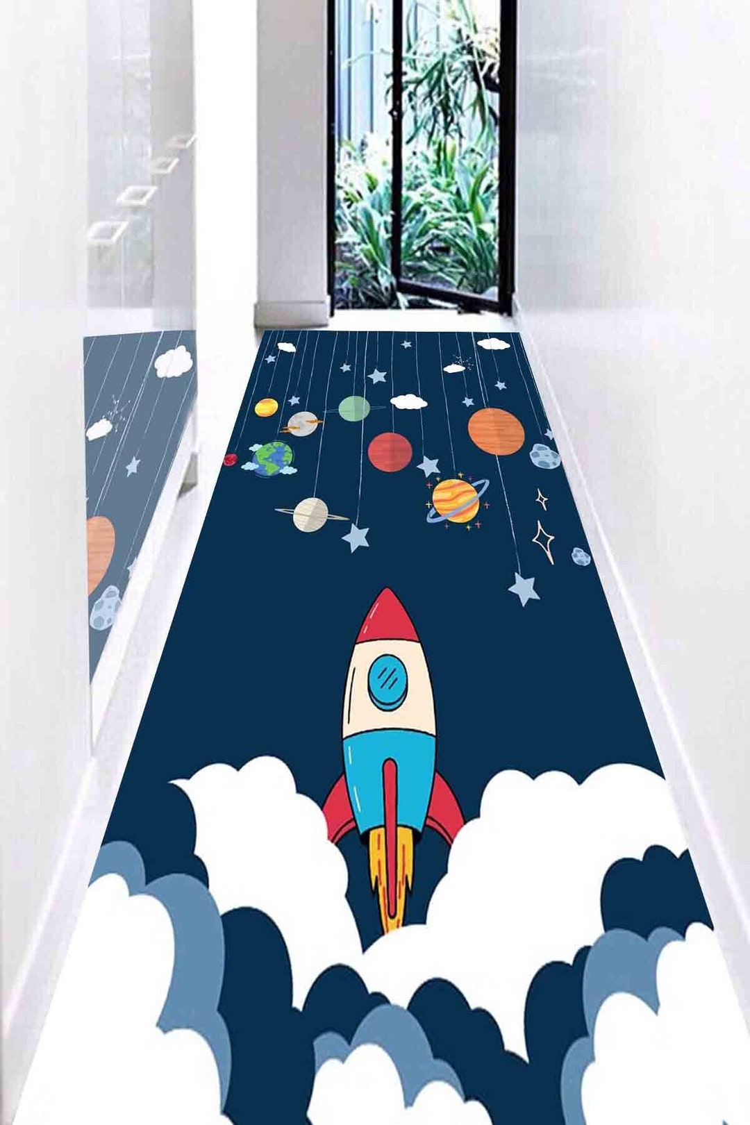 Space Rug Solar System Rug Salon Decor Salon Rug Kids Rug Etsy