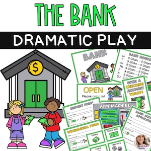 Bank Dramatic Play Center / Pretend Play / Elementary School / Homeschool / Early Learning / Preschool