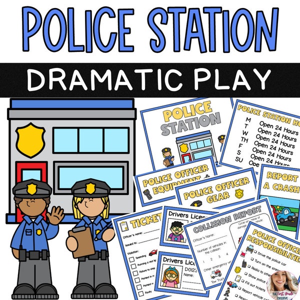 Police Station Dramatic Play Center / Pretend Play / Elementary School / Homeschool / Early Learning / Preschool