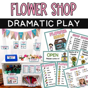 Flower Shop Dramatic Play Center / Pretend Play / Elementary School / Homeschool / Early Learning / Preschool