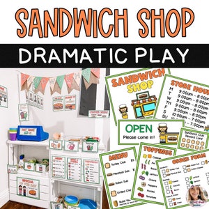 Sandwich Shop Dramatic Play Center / Pretend Play / Elementary School / Homeschool / Early Learning / Preschool