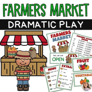 Farmers Market Dramatic Play Center / Pretend Play / Elementary School / Homeschool / Early Learning / Preschool