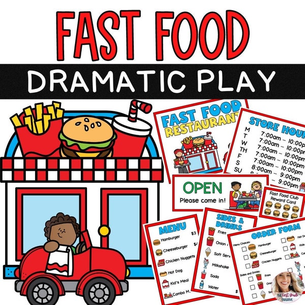 Fast Food Restaurant Dramatic Play Center / Pretend Play / Elementary School / Homeschool / Early Learning / Preschool