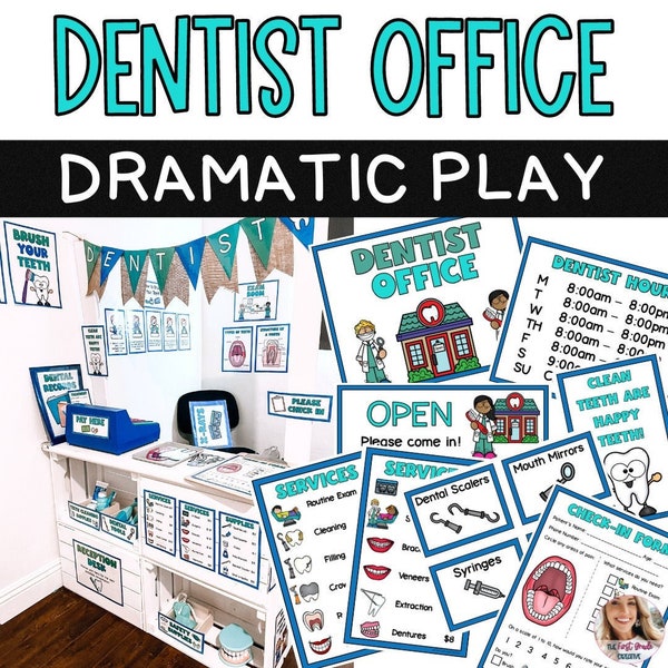 Dentist Office Dramatic Play Center / Pretend Play / Elementary School / Homeschool / Early Learning / Preschool