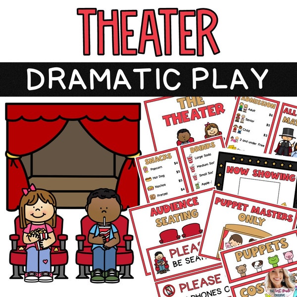 Theater Dramatic Play Center / Puppet Theater Play / Pretend Play / Elementary School / Homeschool / Early Learning / Preschool