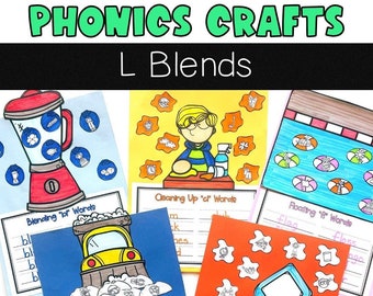 L Blends Phonics Crafts: Elementary Phonics Practice (Digital Download)