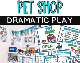 Pet Shop Dramatisches Spielzentrum / Rollenspiel / Grundschule / Homeschool / Frühes Lernen / Vorschule