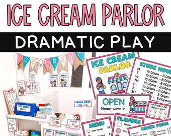 Eisdiele Dramatic Play Center / Pretend Play / Grundschule / Homeschool / Frühlernen / Vorschule