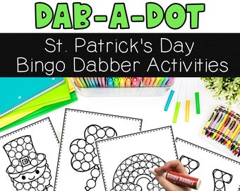 St. Patrick's Day Dot Marker Activity Pages: Fine Motor Printables (Digital Download)