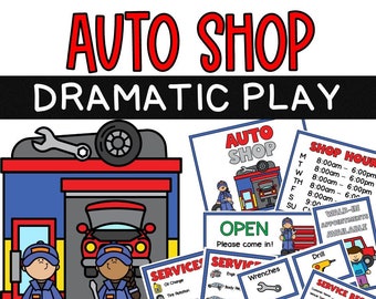 Auto Shop Dramatic Play Center / Pretend Play / Elementary School / Homeschool / Early Learning / Preschool