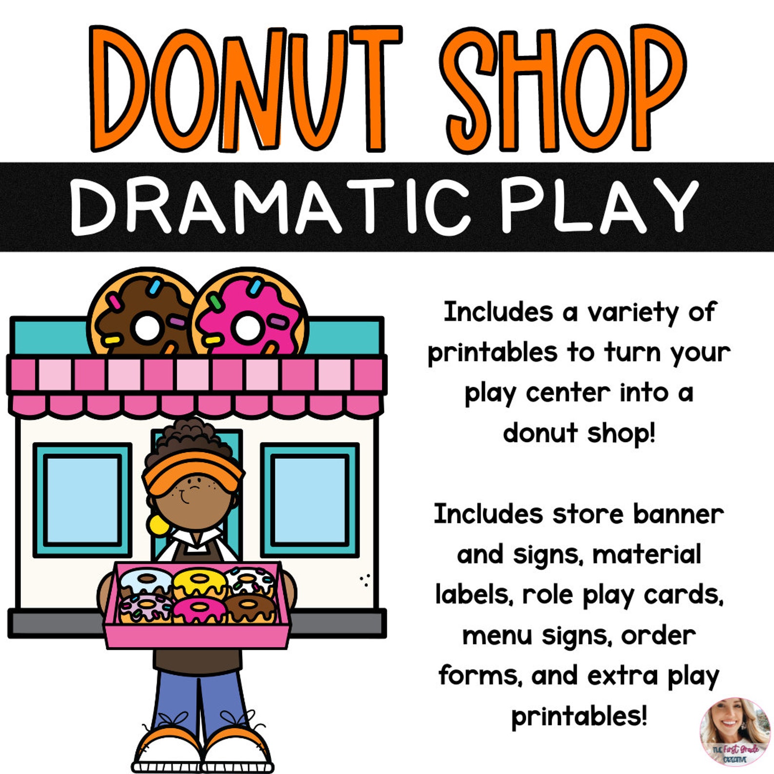Donut Shop Dramatic Play Center / Pretend Play / Elementary School ...