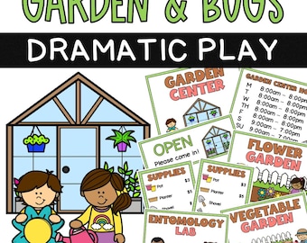 Spring Garden & Bugs Dramatic Play Center (Digitaler Download)