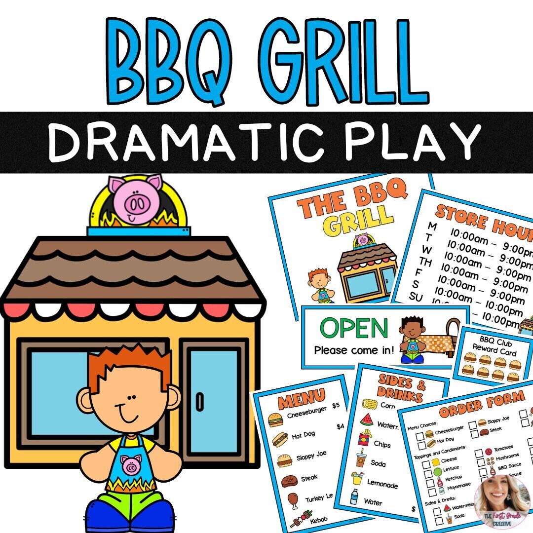 BBQ Dramatic Play Center Barbecue Grill Pretend Play Elementary BBQ Dramatic Play Center Barbecue Grill Pretend Play Elementary