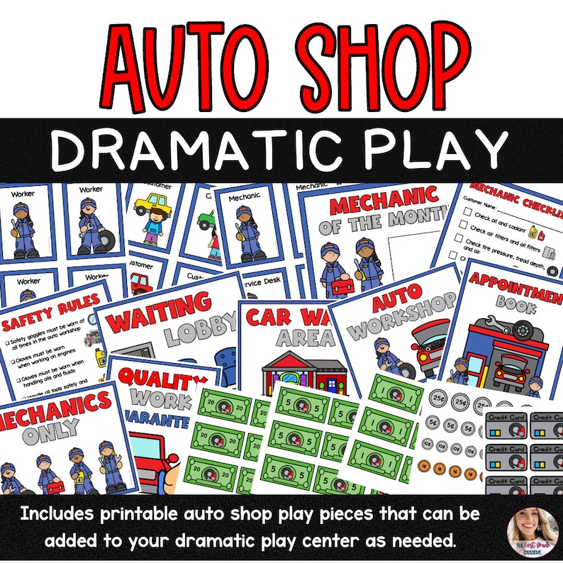 Auto Shop Dramatic Play Center / Pretend Play / Elementary Etsy