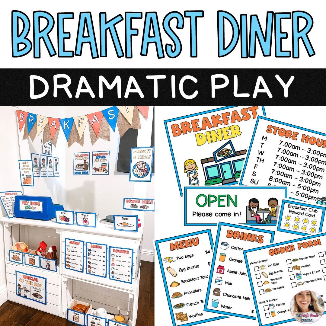 Breakfast Diner Dramatic Play Center / Pretend Play / Elementary School / Homeschool / Early Learning / Preschool