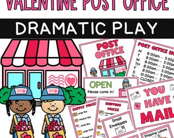Valentine Post Office Dramatic Play Center / Pretend Play / Elementary School / Homeschool / Early Learning / Preschool