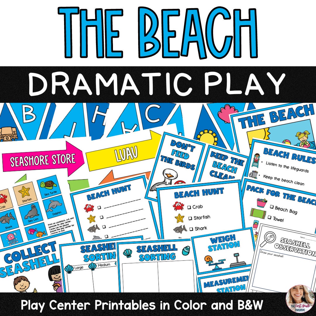 beach-dramatic-play-center-pretend-play-elementary-school-homeschool-early-learning-preschool-etsy for Beach Dramatic Play Free Printables Beach Dramatic Play Center / Pretend Play / Elementary School / Homeschool / Early Learning / Preschool - Etsy for Beach Dramatic Play Free Printables