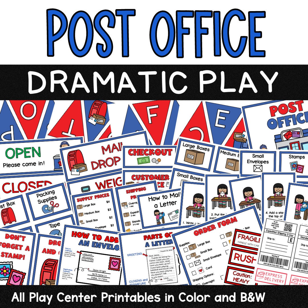 Post Office Dramatic Play Center / Pretend Play / Elementary School