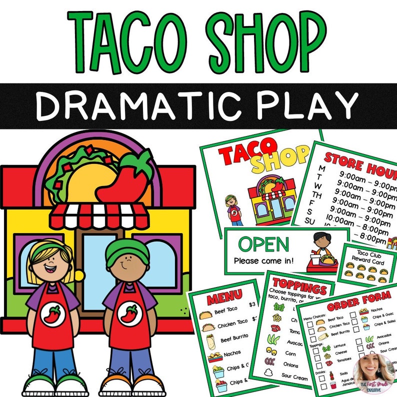 Taco Shop Dramatic Play Center / Pretend Play / Elementary Etsy