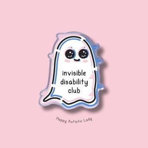Invisible Disability Acrylic Pin | Autistic Pin Badges | ADHD Pin | Neurodiversity Neurodivergent Disability Pin | Autism Gifts |