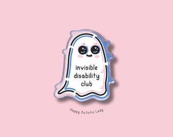 Invisible Disability Acrylic Pin | Autistic Pin Badges | ADHD Pin | Neurodiversity Neurodivergent Disability Pin | Autism Gifts |