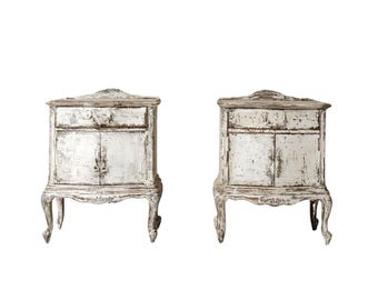 19th Century French Oak Bedside Table (Set of 2)